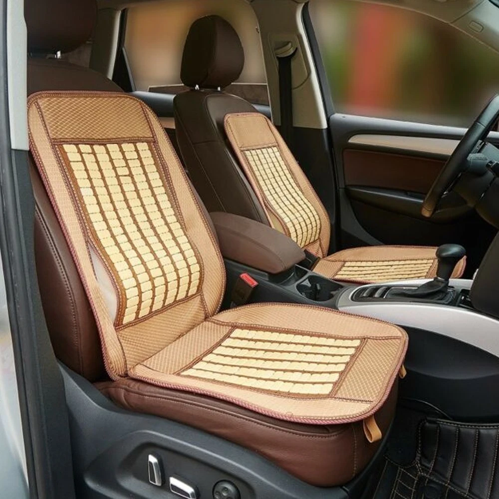 Cheap Vehicle Parts Massage Breathable Cool Waterproof Color Car Wooden Seat Cushion Cover