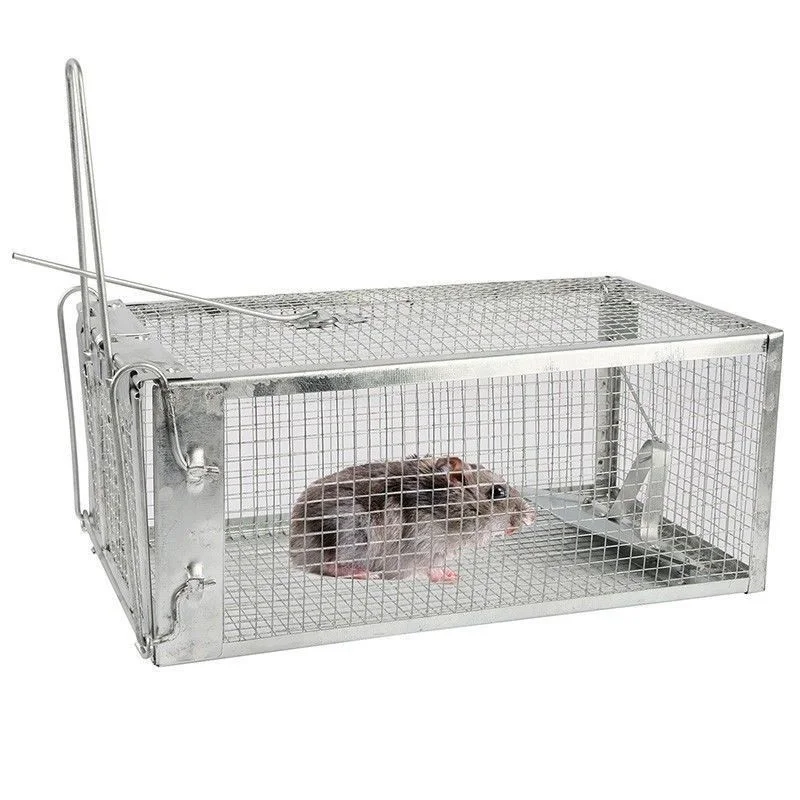 Humane Mesh Maus Ratte Trap Cage Live Fang Nagetier-Kontrolle Mit Einzeltür