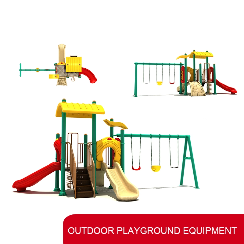 Jungle Gym Aires de jeux en plastique personnalisés pour enfants avec balançoire.