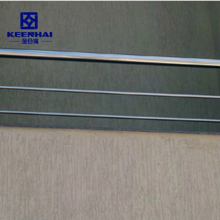 Decorative Slotted Stainless Steel Round Handrail Stair Parts