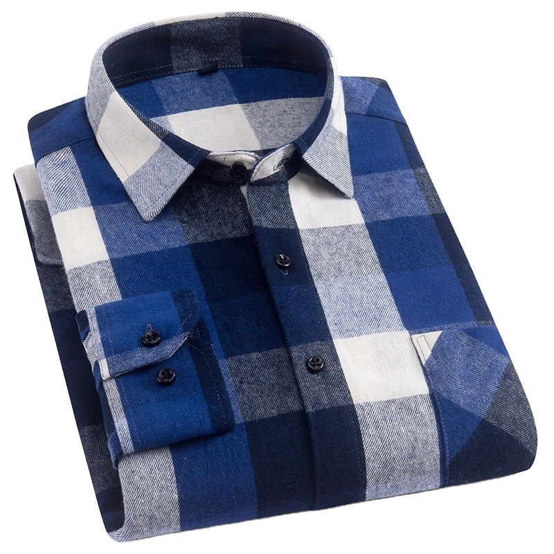 Flannel Shirt Best Quality Comfortable Fabric Men's Long Sleeve Shirt in Plain Check Solid Color in Best Price Flannel Shirt