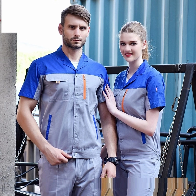 Industry Engineer Work Uniform Men Pactwork Work Clothes Short Sleeve Workwear