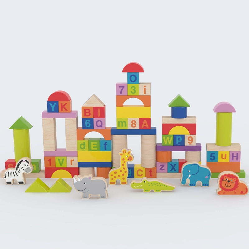 Kinder Spielzeug Holzblöcke Set 80pcs