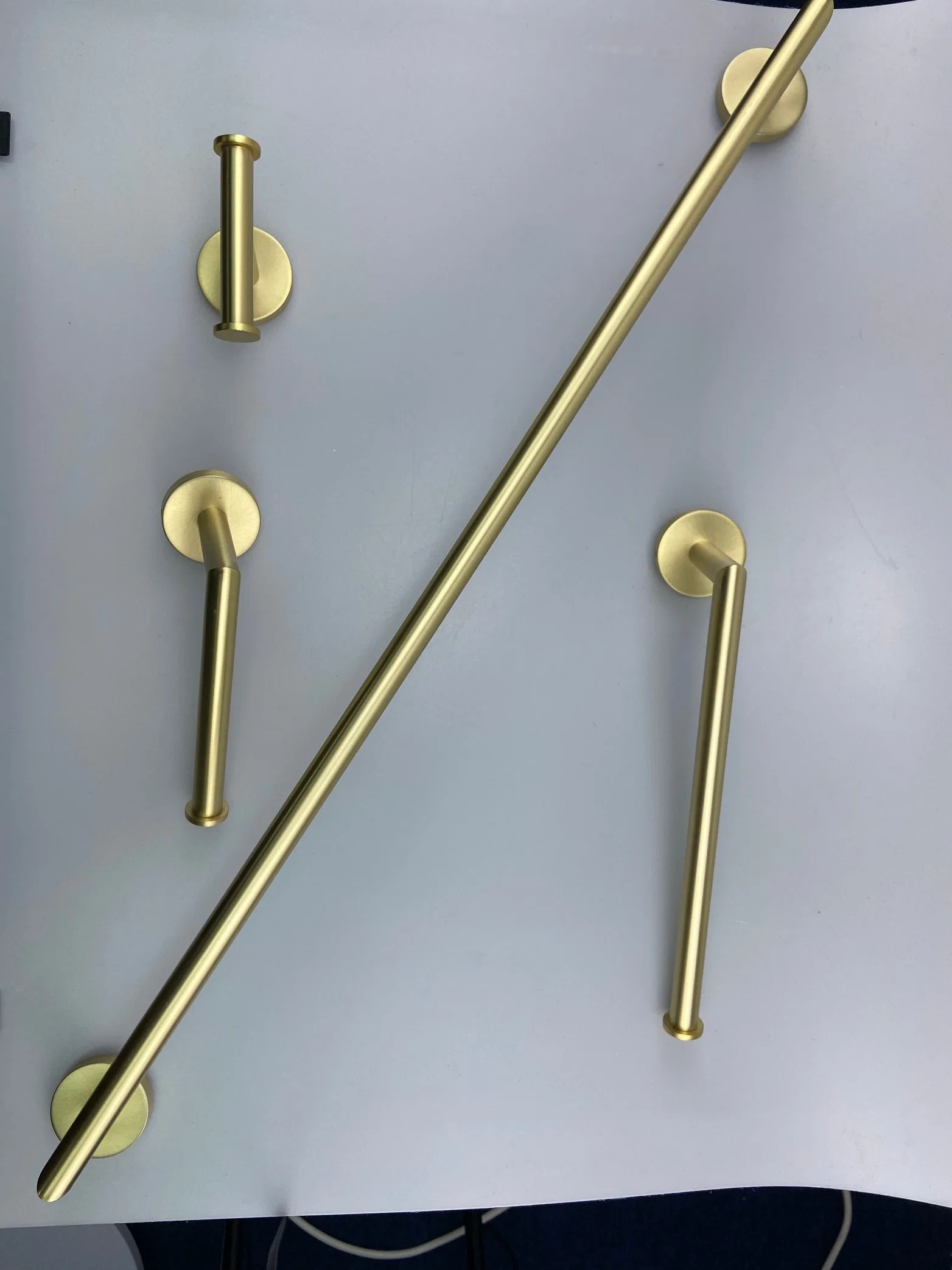 Brass Material Golden Color Bathroom Accessory 4-Piece Set