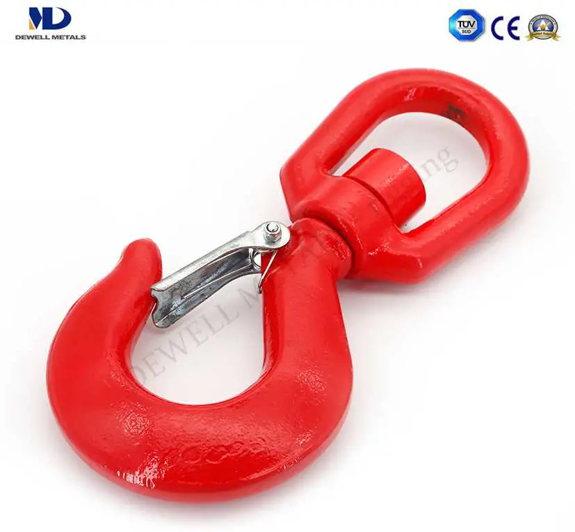 Rigging Hardware Color Painted Drop Forged Alloy Steel G80 with Latch Eye Hook
