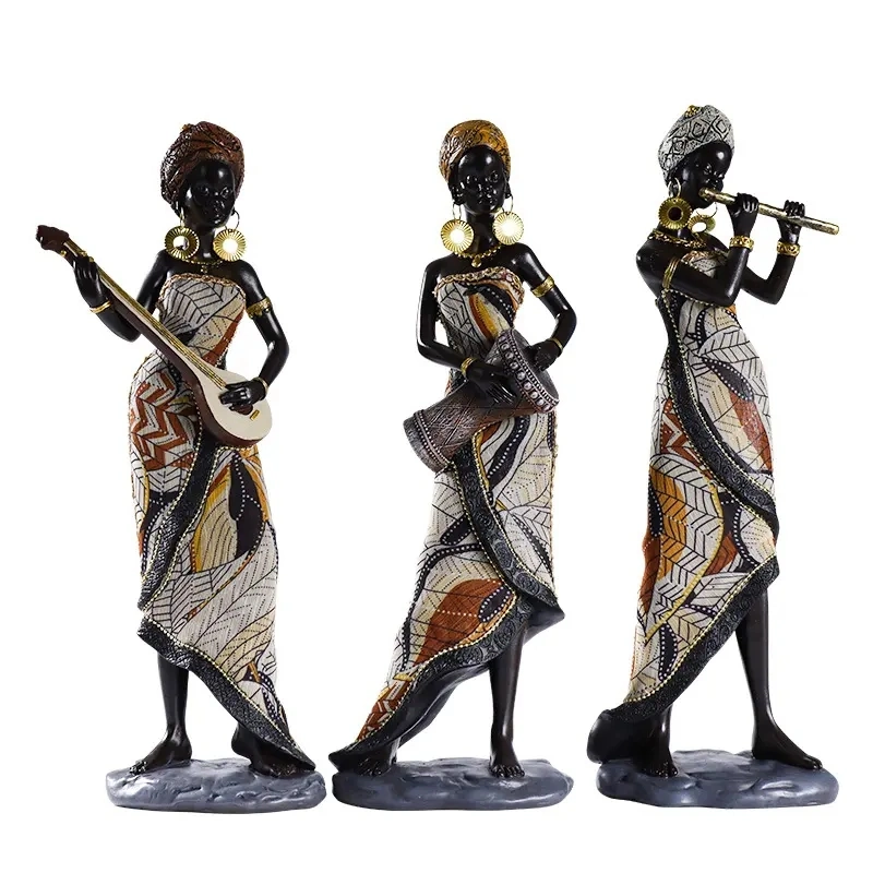 Creative Home Exotic Doll African Character Decorative Resin Handicraft