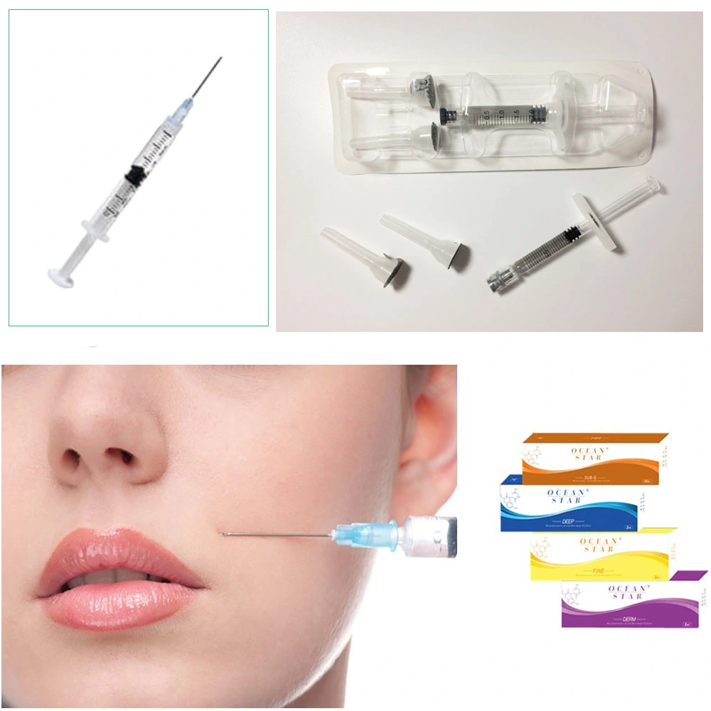 Plastic Surgery Chemical Cosmetics Anti-Wrinkle for Face Skin Care Hyaluronic Acid Gel Ha Dermal Fillers 2ml Vial Injection Beauty Products
