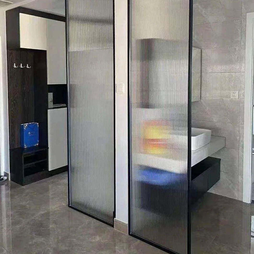 Qian Yan Shower Room Pull Rod Glass Clamp China Frosted Glass Bathroom Door Frame Factory OEM Custom Durable Aluminum Frame Glass Door Frame