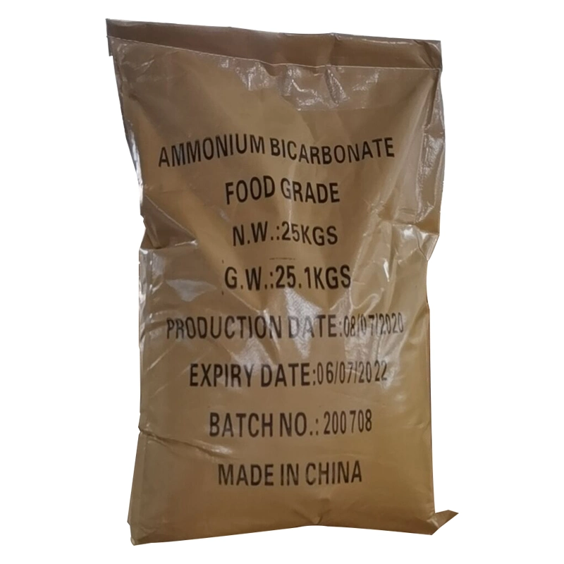 CAS 1066-33-7 des additifs alimentaires 25kg/Sac pour la boulangerie de la poudre de bicarbonate d'ammonium