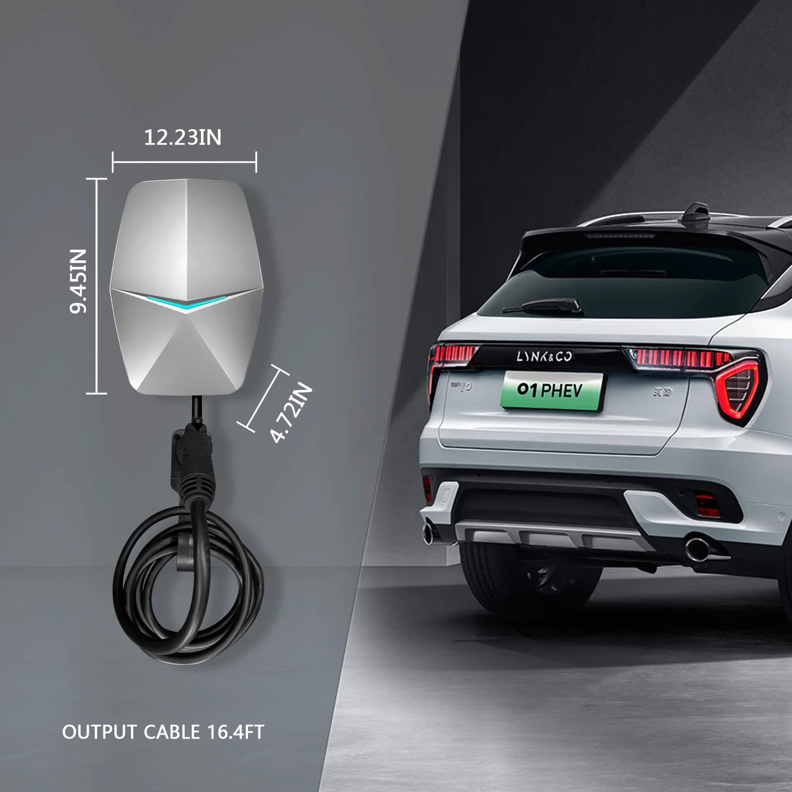 7kw 32un mur de boîte de chargement rapide monté sur EV Stations carte RFID EV IP66 Type de chargeur1 Type 2