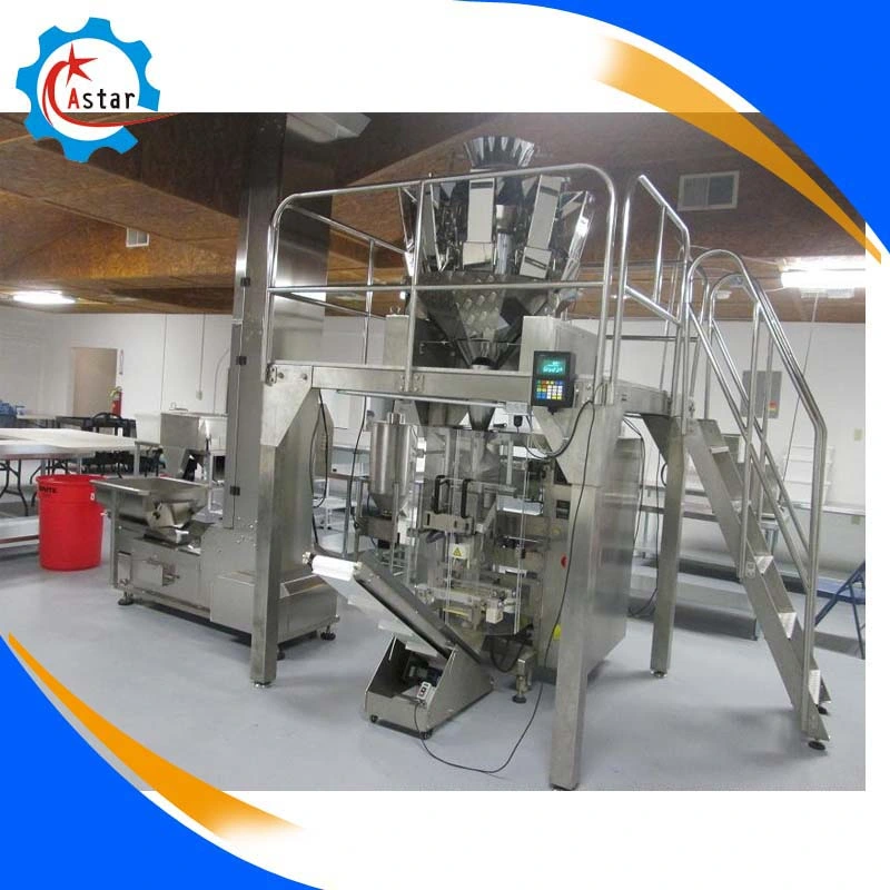 Full Automatic Granule Sealing and Vacuum Packing Machine Suit for Candy, Peanut, Sea Food, Bean Sprouts Vegetable Garlic Bagger Bagging Machine