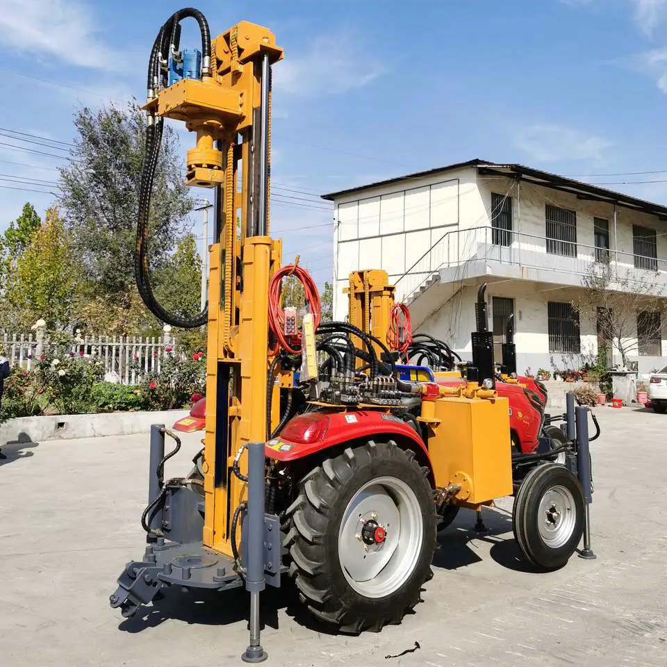 RC200wt Four Wheel Tractor Mounted Hydraulic Deep Water Well Drilling Rig Machine /Tractor Borehole Water Drilling Rig Machine