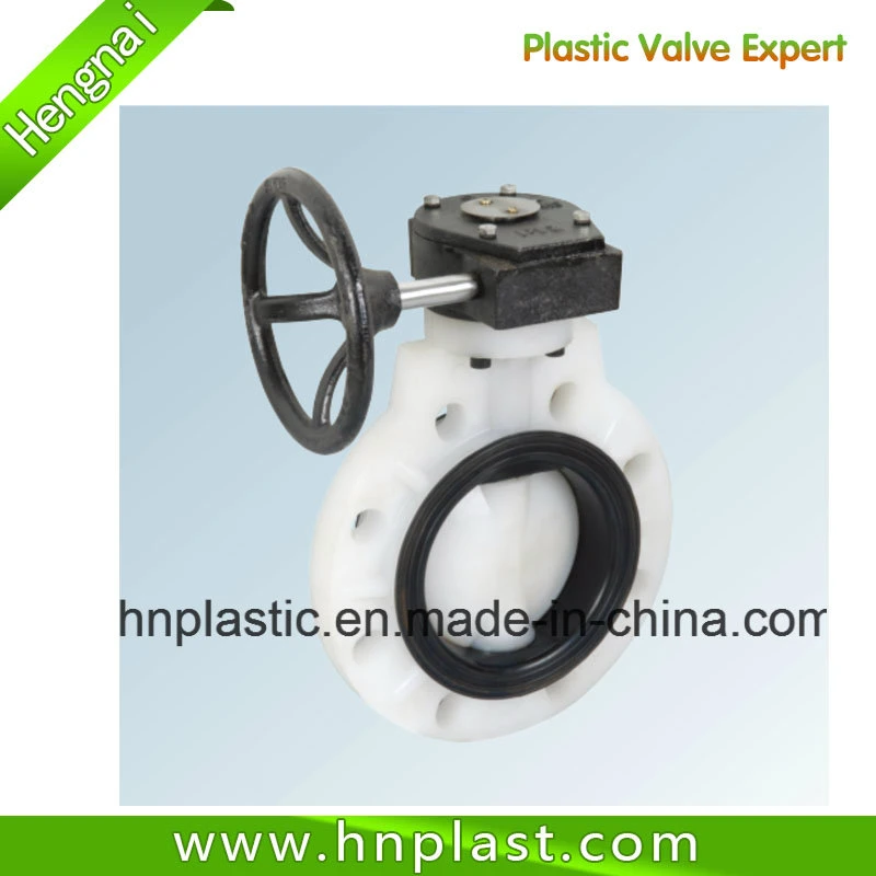 Gear Operate Plastic Butterfly Valve for Industrial