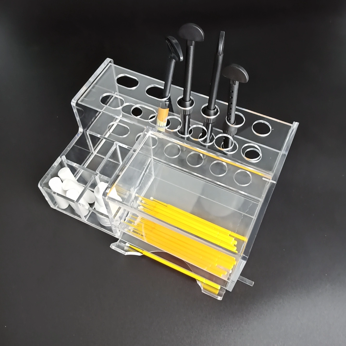 Dental Resin Syringe Organizer Holder Case Acrylic Resin Placement Rack