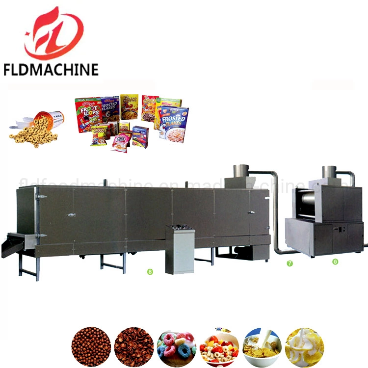 Automatische Frühstück Müsli Kakao Pops Flocken Cornflakes Chips Maschine Produktionslinie