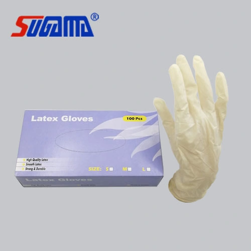 Factory Price Latex Exam Gloves Powder Free Powdered