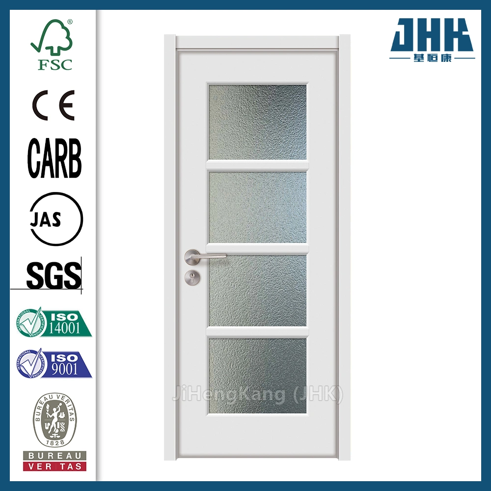 JHK-G17 Hot Press Swing Innenraum Holz Weiß Badezimmer Tür mit Glas