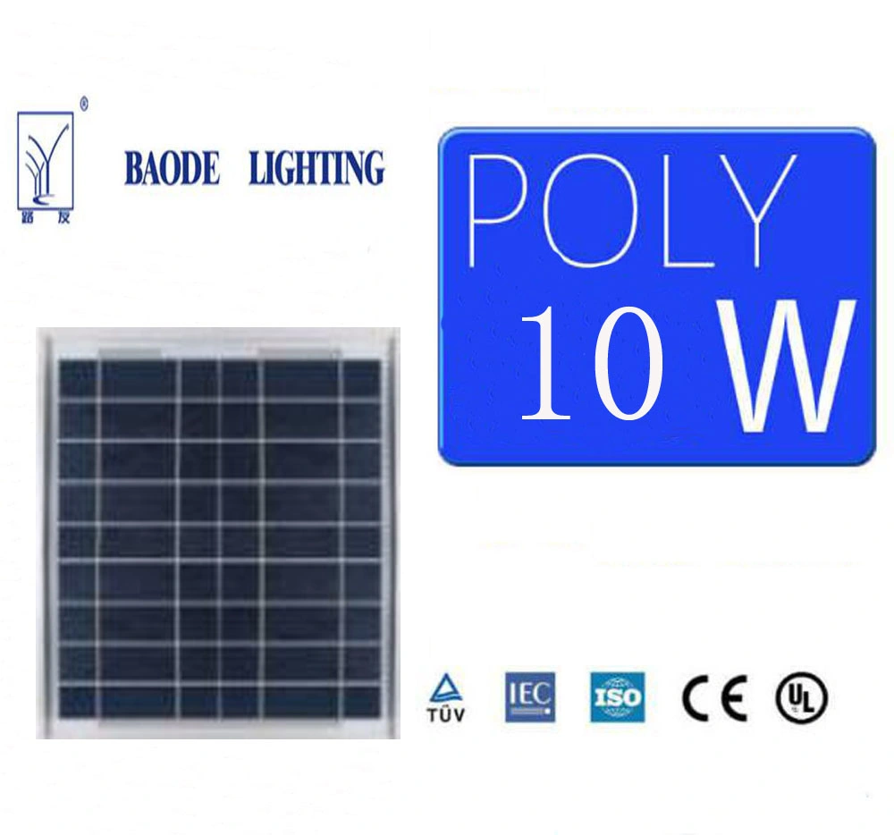 Cellule solaire Poly PV 10 W de haute qualité pour l'énergie solaire Système