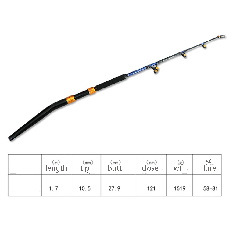 Bent Butt Boat Rod 2 Piece Trolling Rod Big Game Roller Rod