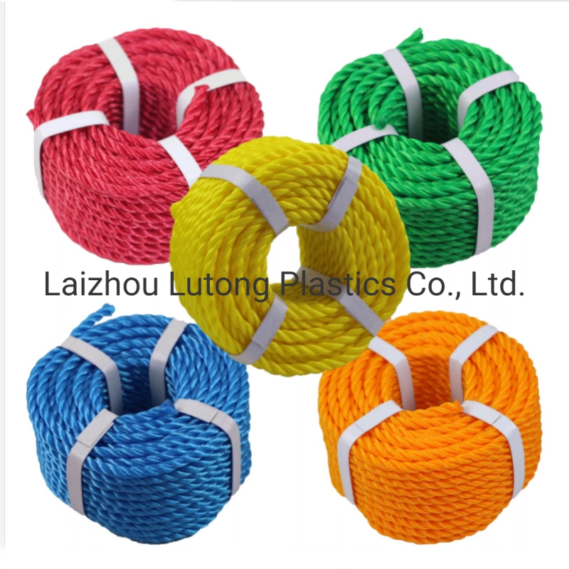 PE Monofilament Ropes 3 Strands Rope Plastic Twisted Polyethylene Rope