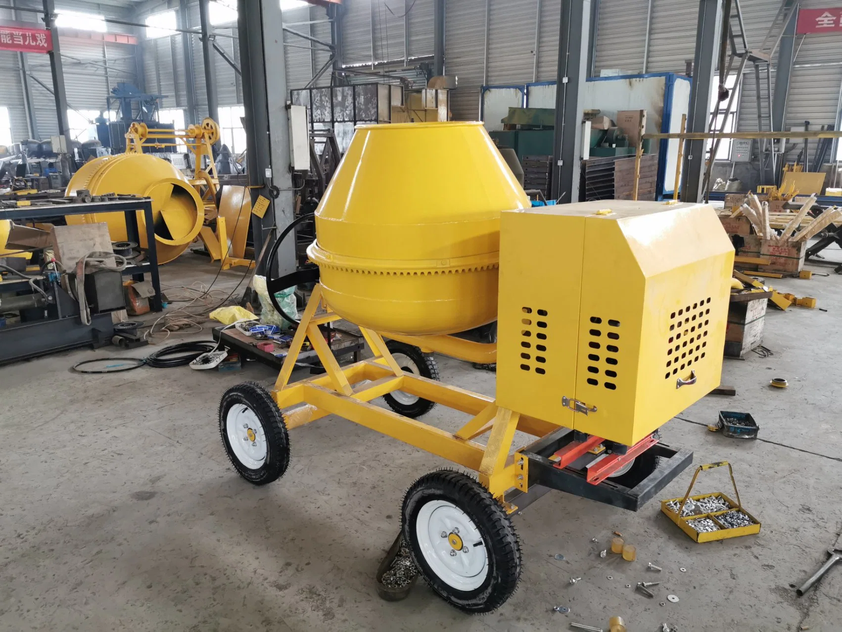 2023 New Concrete Mixer 350L 4-Wheel 180L/260L/350L/400L/500L/750L Diesel Engine