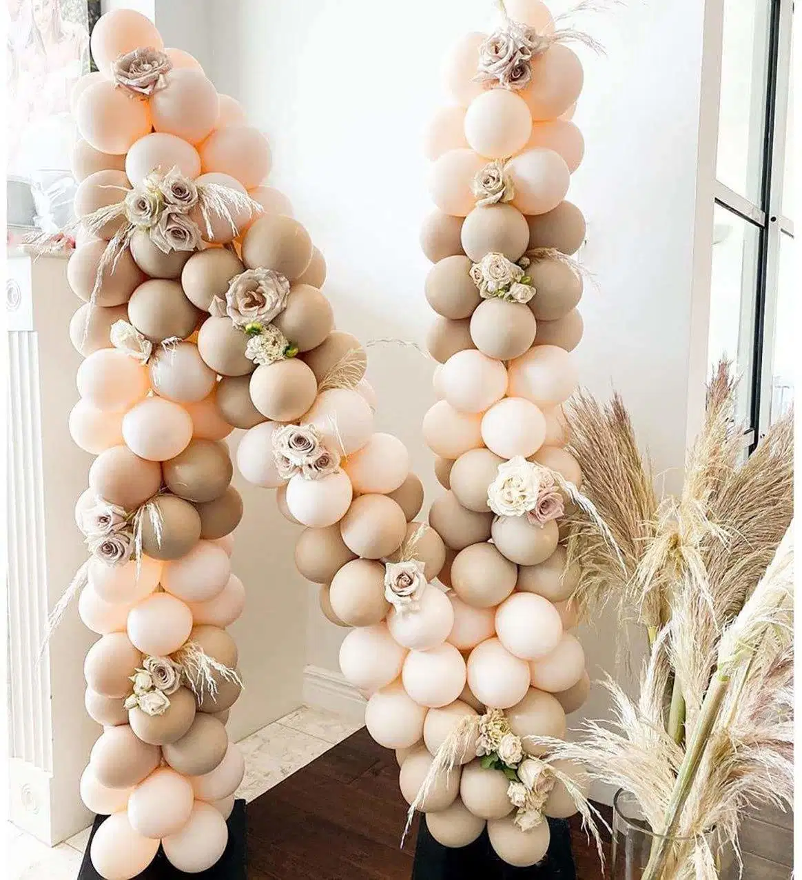 Vintage Blush Ivory Balloon Set Nude Brown Metallic Rose Gold balloon Arch Garland Birthday Wedding Party Latex Balloons