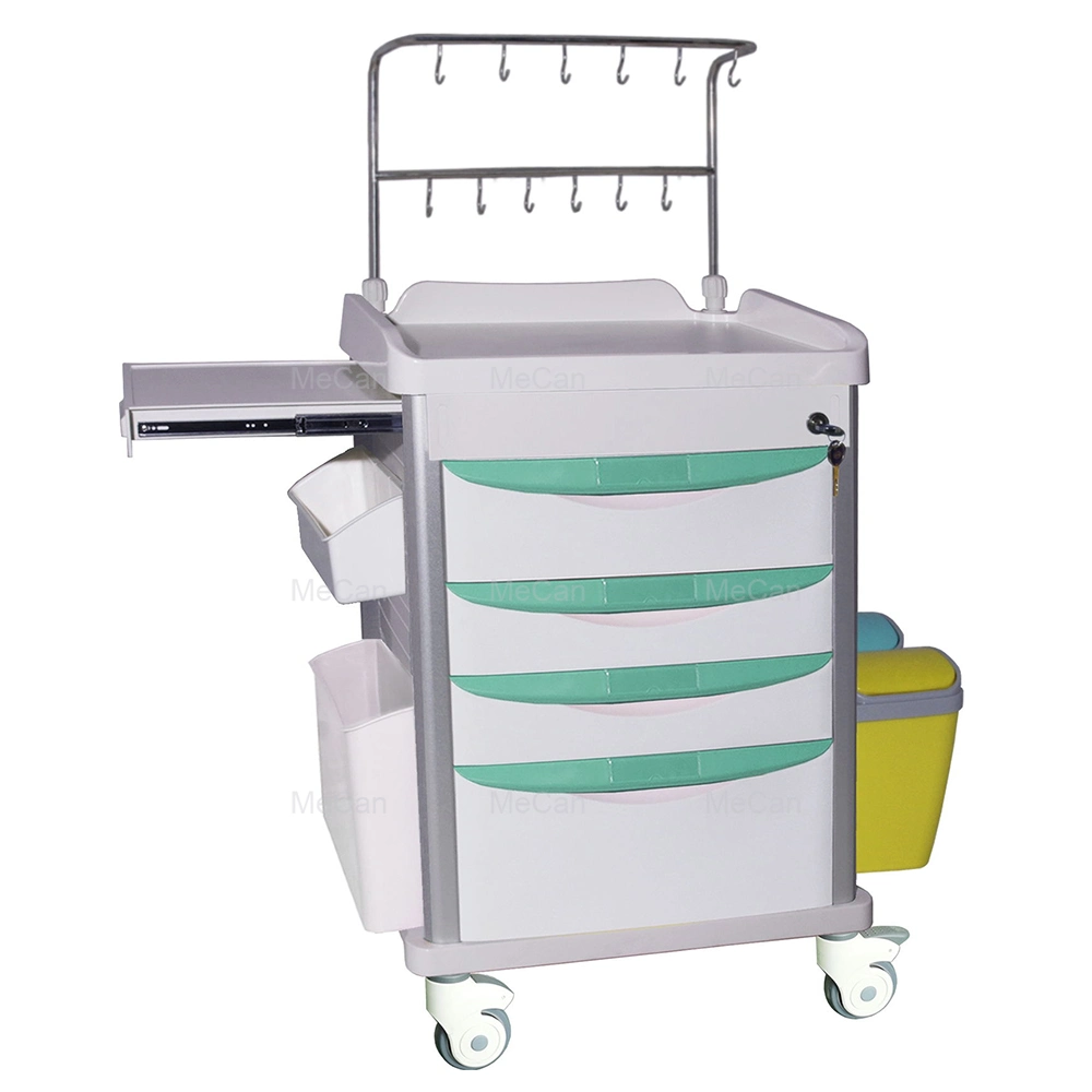 Customized Stainless Steel Two-Drawer Collecting Nursing Trolley Hospital Cart with Good Service