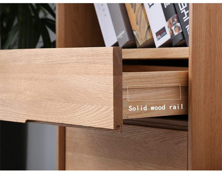 Simple Solid Wood High and Low Side Cabinet Storage Cabinet