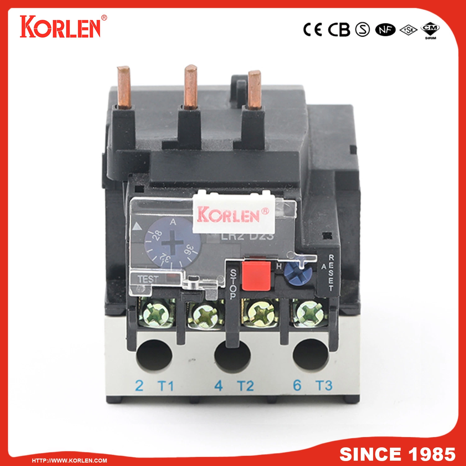 Thermal Overload Relay Lr2 Adjustable Thermal Relay with 1no+1nc Suitable for Cjx2 AC Contactor