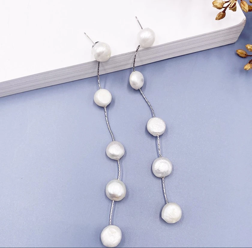 Fashion Natural Pearl Long Earring Jewelry. Fashion Fresh Water Long Earring Jewelr, Fashion Accessories