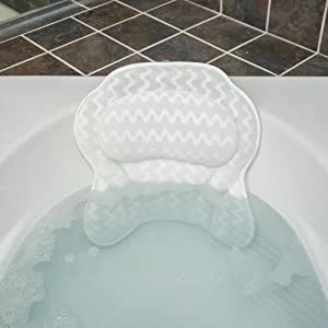 China Manufactory Custom Wholesale/Supplier 3D Breathable Spacer Air Mesh Fabir Bath Products Bathtub Pillows with Suctions