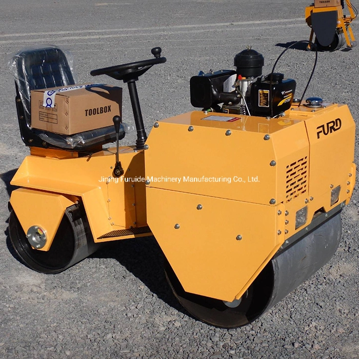 700kg Hydraulic Transmission Construction Machine Ride on Double Drums Road Roller