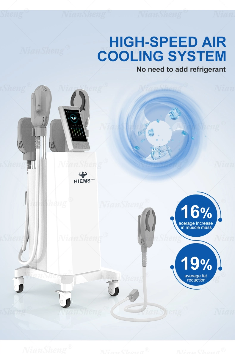 Niansheng Body Sculpt machine vertical électromagnétique avec 4 poignées EMS+RF