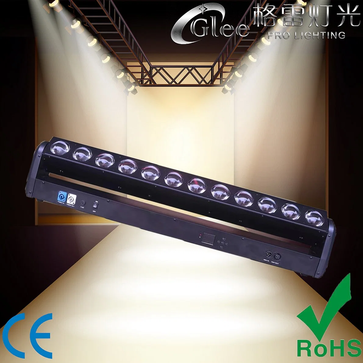 12X30W RGBW Moving LED Pixel Beam Bar Wall Wash Light