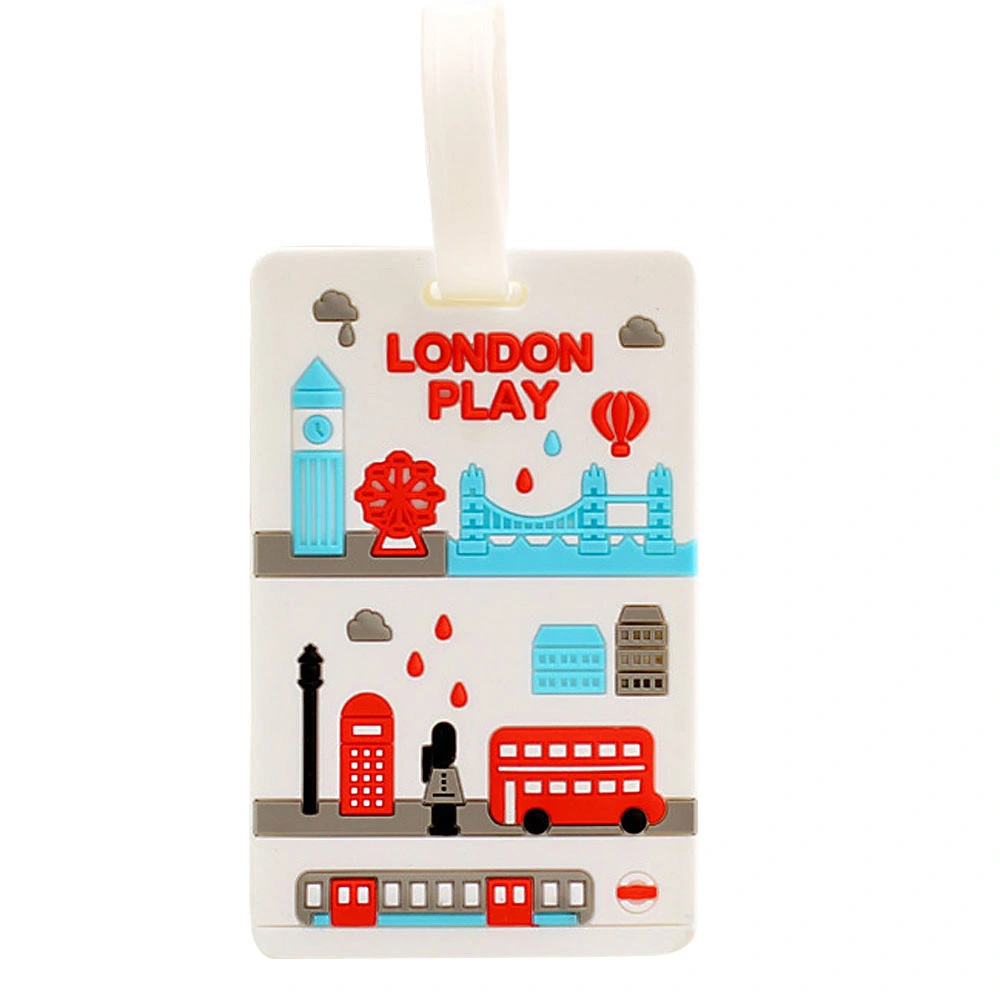 Promotional Custom Logo Travel 3D Soft PVC Luggage Tag, Rubber Airline Bag Tags