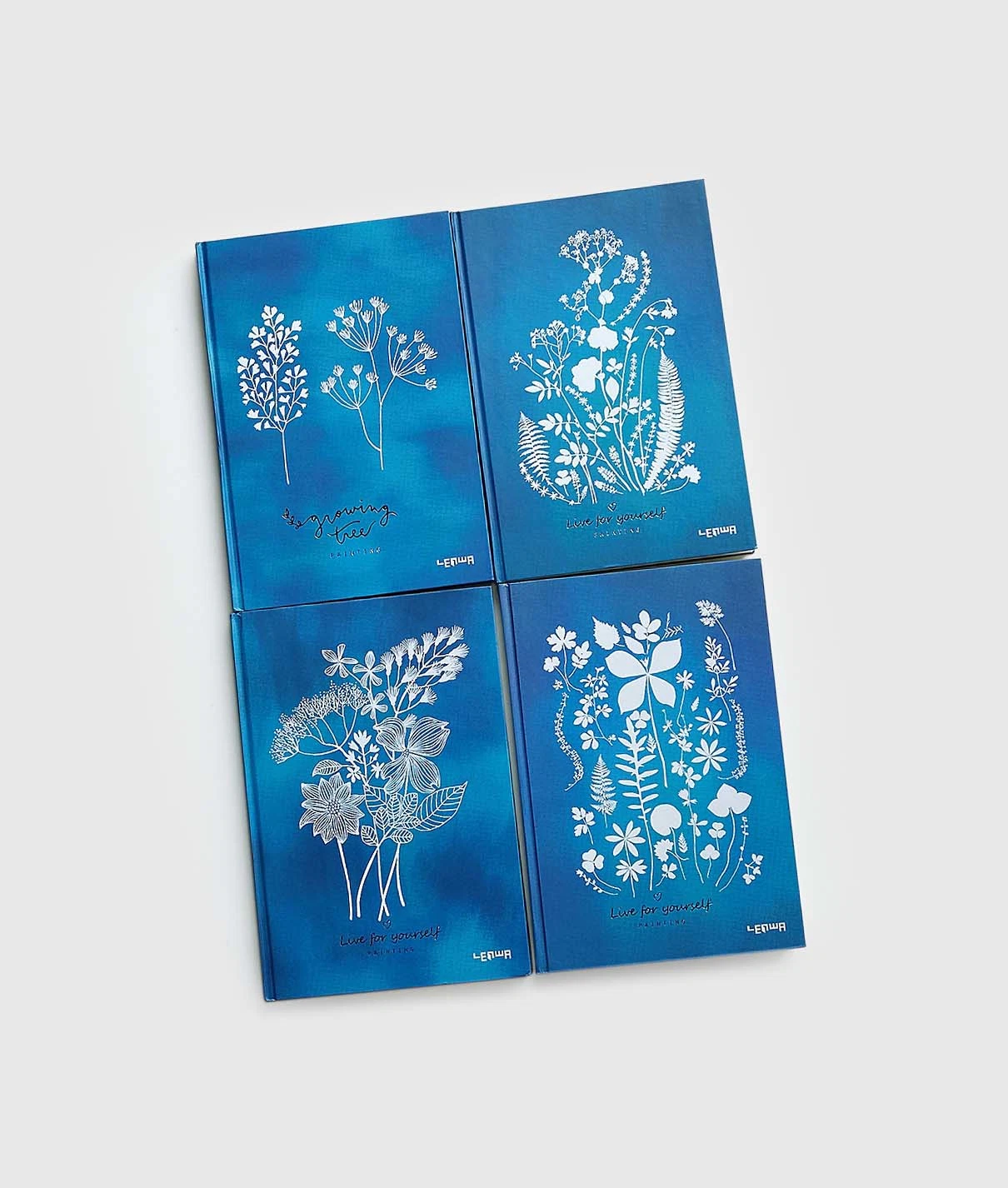 Blue Flower Gift School Office Notebook