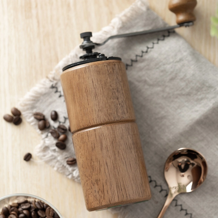 Molinillo de café de cerámica madera ajustable Mini molino para la venta