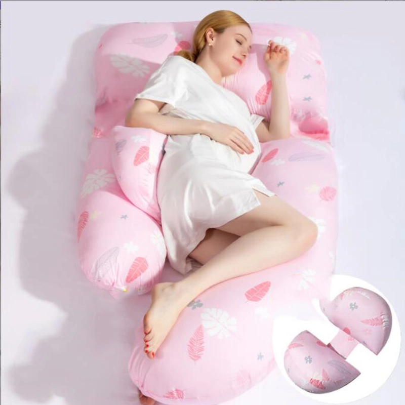 Pregnancy Pillow U-Shape Cooling Cover with Detachable Side Support for Back for Pregnant Women