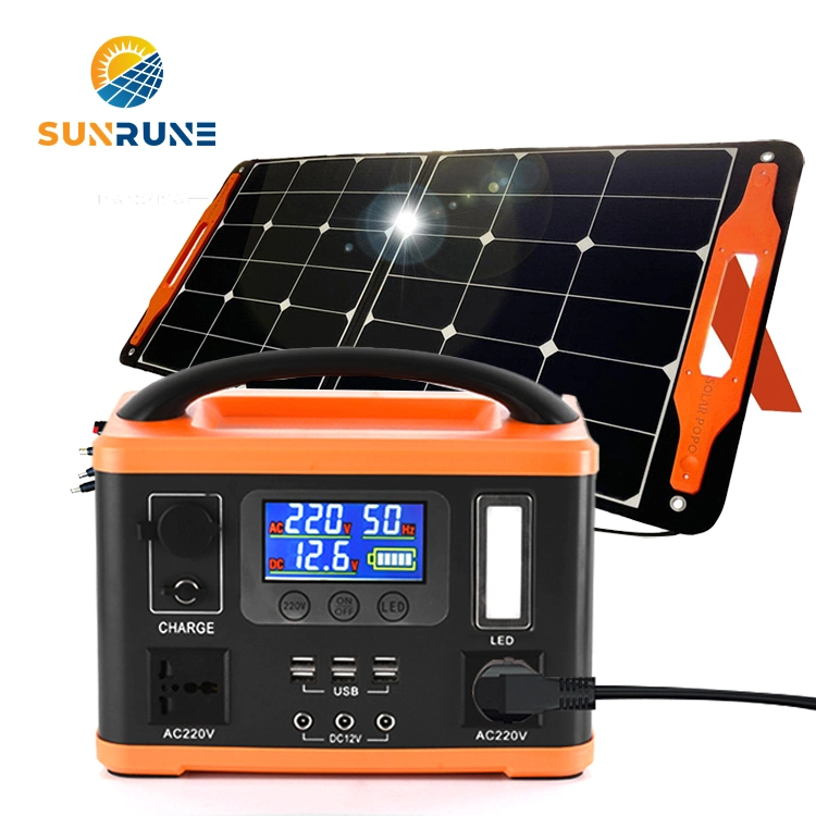 110V 220V AC Electronic 12V DC Battery Charging 1000 Watt Power Station Wireless Solar Energy Power Generator for Camping