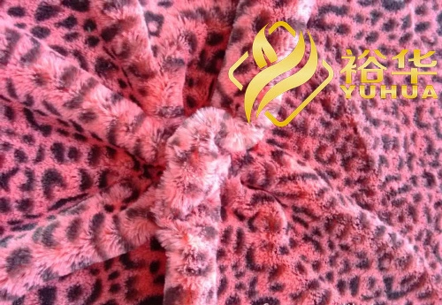 Super Soft Short Piles Plush Velvet Velboa Fabric for Toys with Animal Print