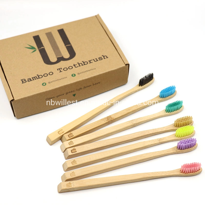 New Style Oval Soft Bristle Bamboo Toothbrush for Kids and Adults