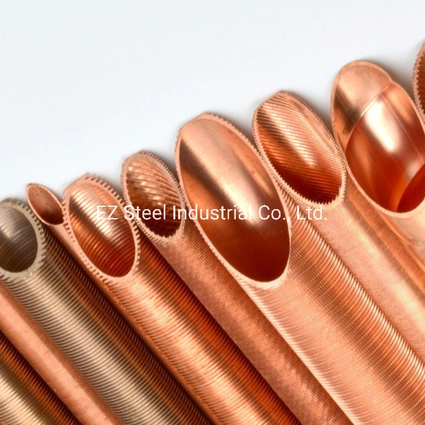 H65 C12200 Tp2 Seamless Copper Dry Steaming Finned Tube with Inner Grooved Fin Tube