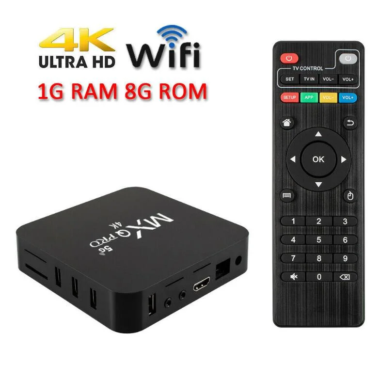 Tout nouveau décodeur TV IP numérique Smart TV Android TV Box Mxq PRO 4K 4G 32GB 5g 128GB Android 11 4K Lecteur vidéo/multimédia intelligent