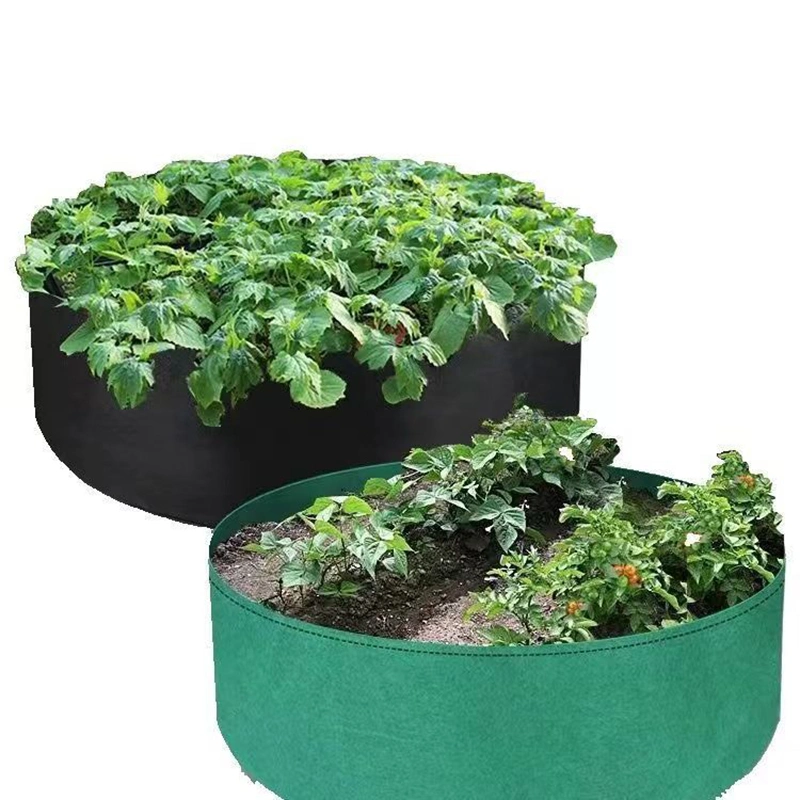 Garden Grow Bags for Vegetables - Black 300 GSM Non-Woven Polypropylene Felt Fabric Flower Pots and Planters with Handles - Gardening Containers