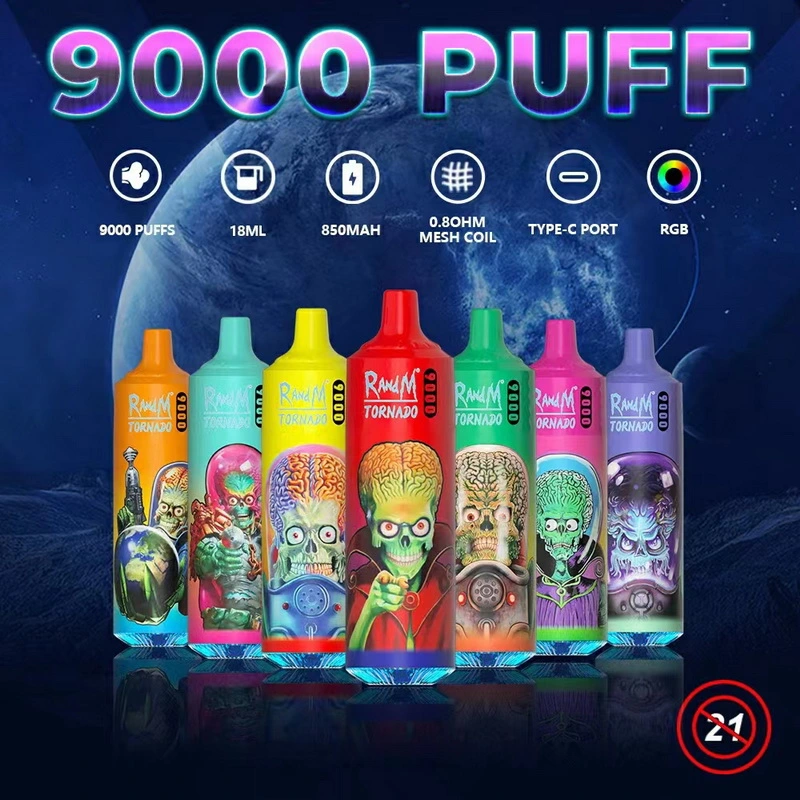 2023 Factoiry High Quatliy Disposable Vapes Pen Randm Tornado 9000 Puffs Wholesale Cheap Vape