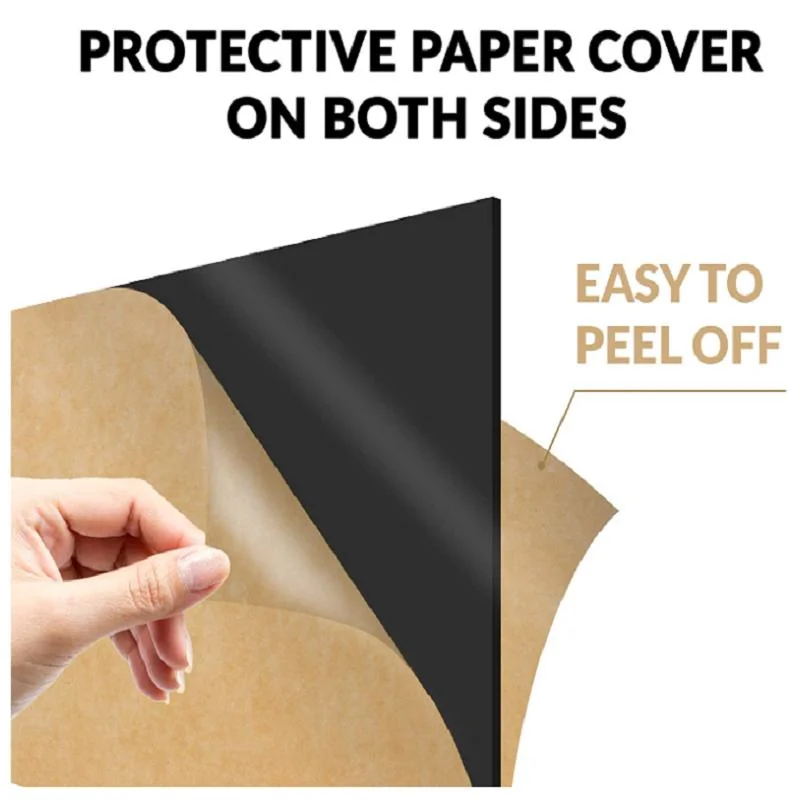 PETG Blatt Schwarz blickdicht gegossen Plexiglas Schutzpapier für Schilder, DIY Display Projekte, Handwerk, einfach zu schneiden