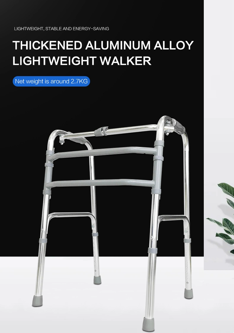 Bastidor de aluminio plegable ligero dispositivo médico ayudas para caminar con ruedas portátil Walker