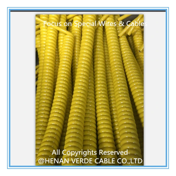 Resistente al UV RoHS aislados con PVC, Cable en espiral de alambre de resorte