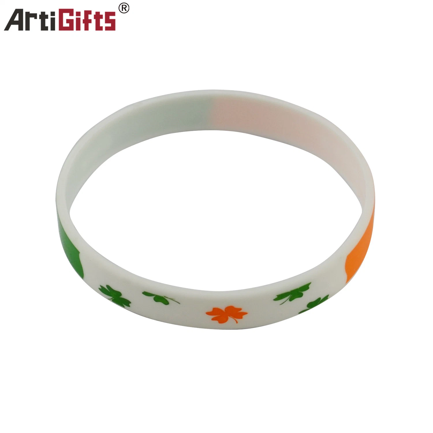 Pulsera de silicona personalizadas de capas verticales con Soft enamel