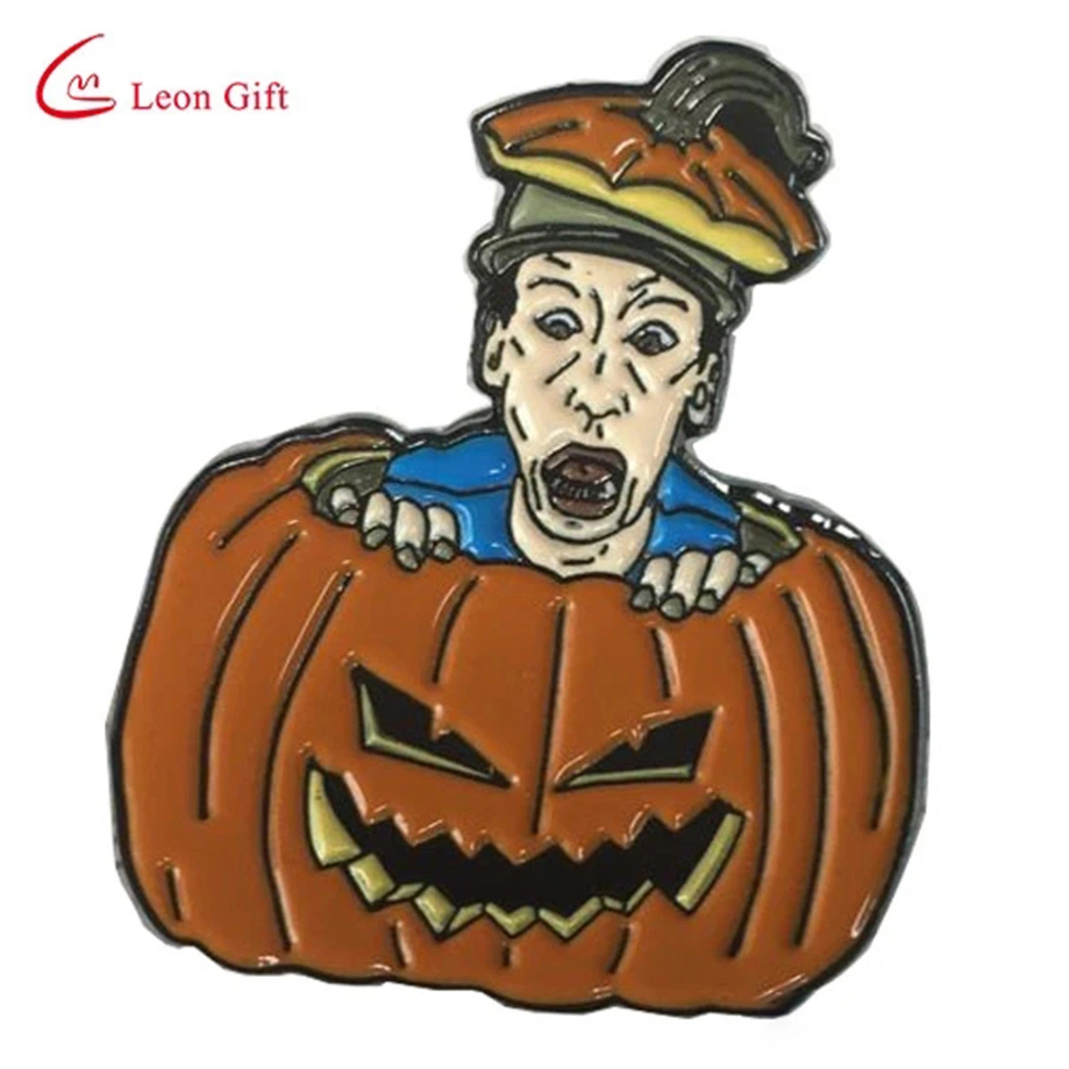 Commerce de gros logo personnalisé Fashion lueur dans l'obscurité de l'Halloween Anime Cartoon Brooch vêtements en métal Mou Dur émail Épinglette de badge